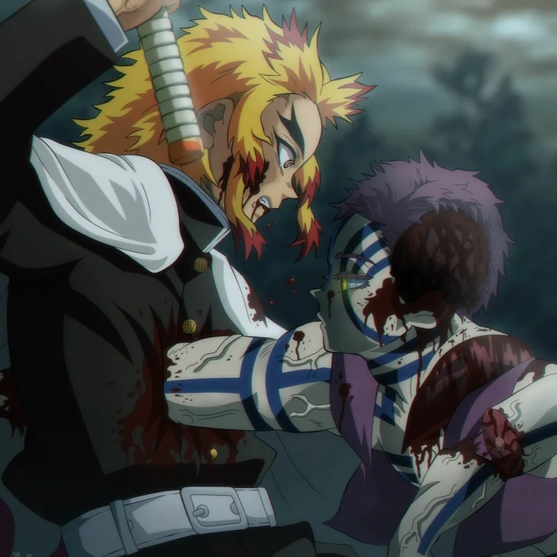 Fan thích hợp nhất với akaza x rengoku