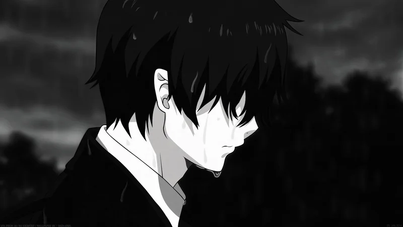 Nỗi buồn chạm trái tim với ảnh anime nam cô đơn