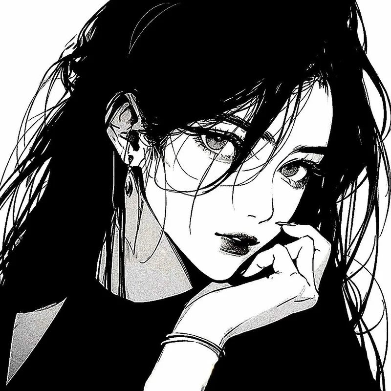 Chia sẻ avatar ảnh anime đen trắng độc đáo