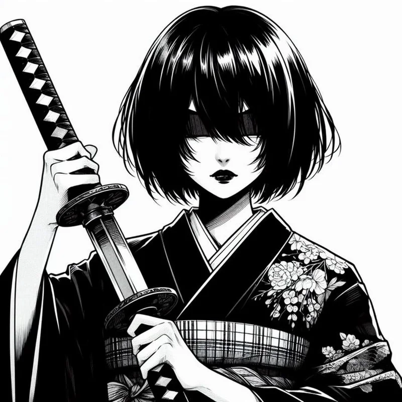 Cảm nhận nỗi buồn với ảnh anime nữ trắng đen buồn