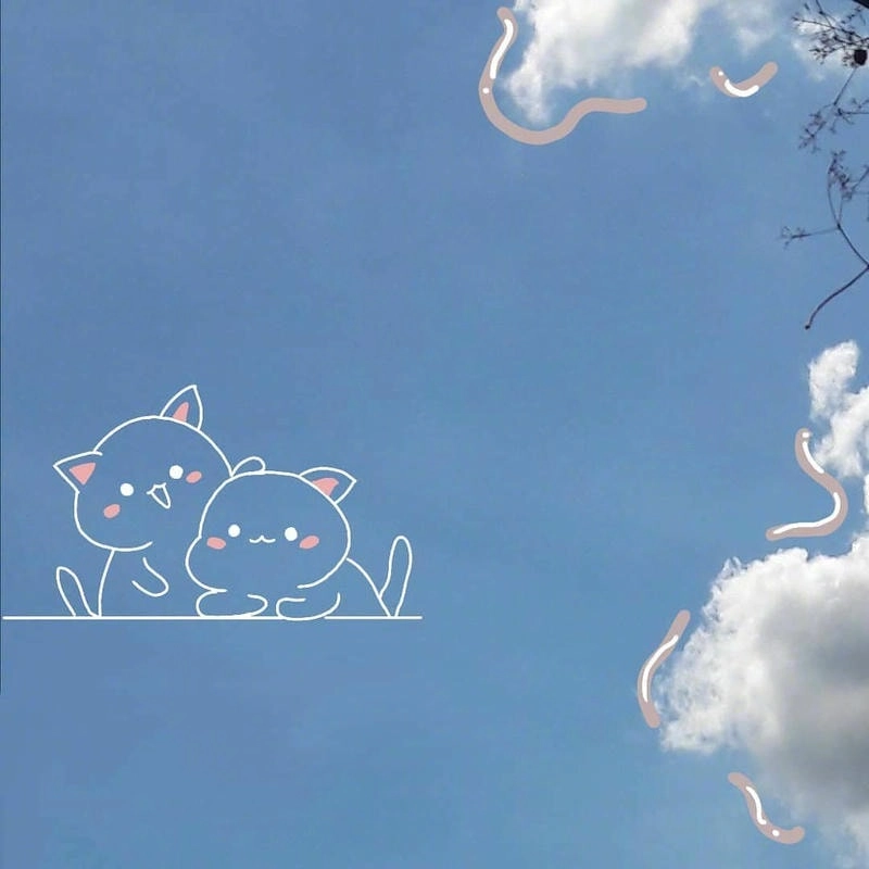 Thưởng thức bầu trời avatar màu xanh dương cute trong xanh mát mắt