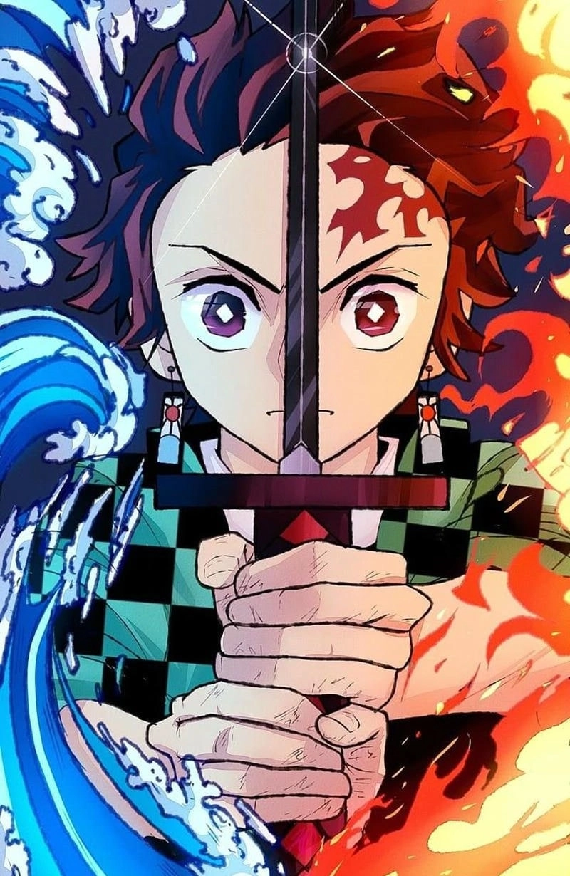 Ngắm tanjiro và kiếm mạnh mẽ như chiến binh anime