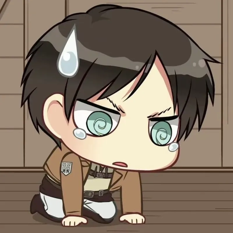 Trang trí màn hình với eren yeager chibi cực dễ thương cho điện thoại