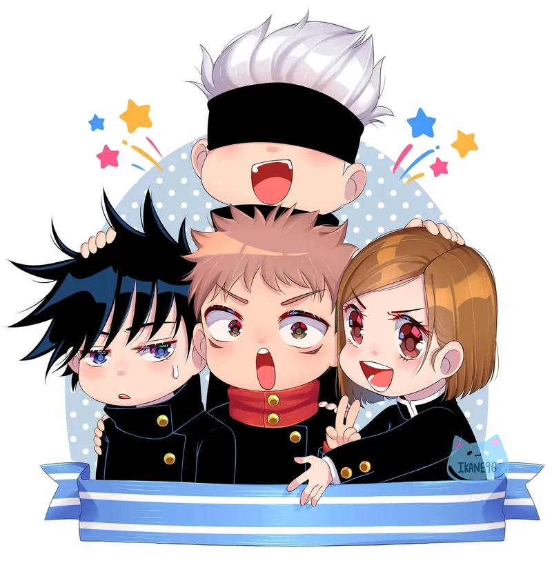 Tải ngay jujutsu kaisen chibi wallpaper hd siêu sắc nét