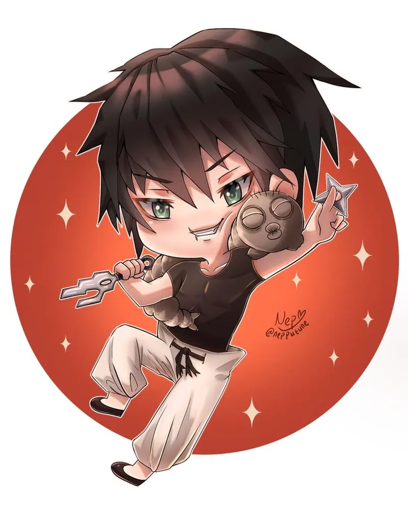 Fanart toji chibi sticker đẹp mắt trang trí laptop và điện thoại cực độc đáo
