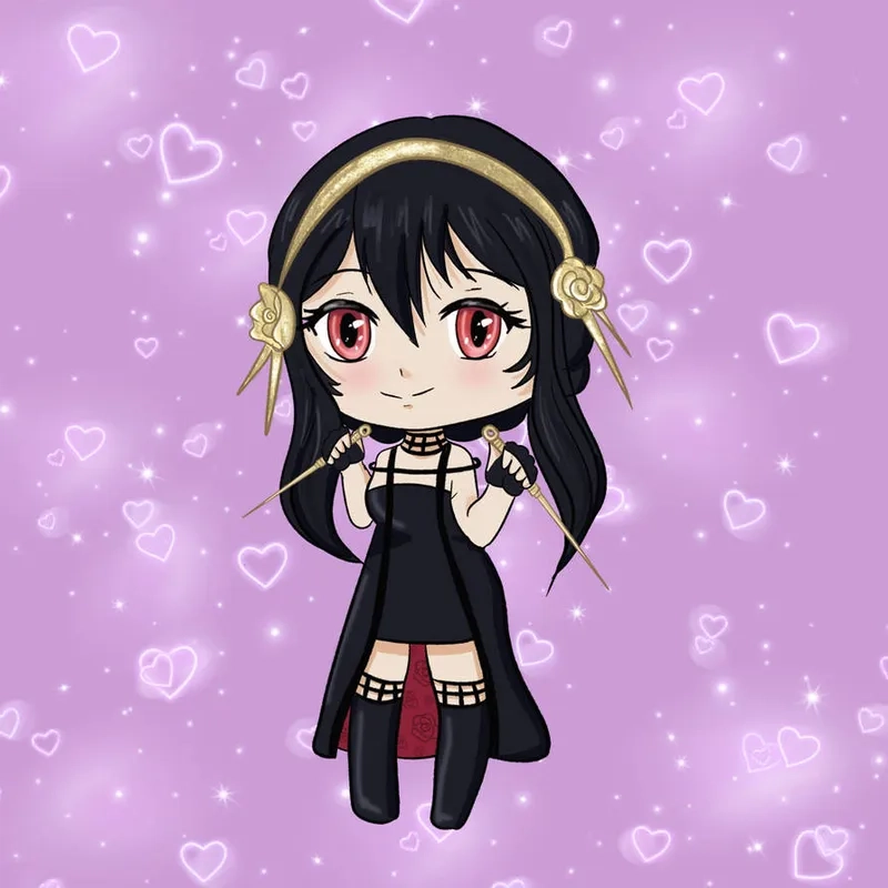 Bộ ảnh yor forger chibi cute làm tan chảy trái tim
