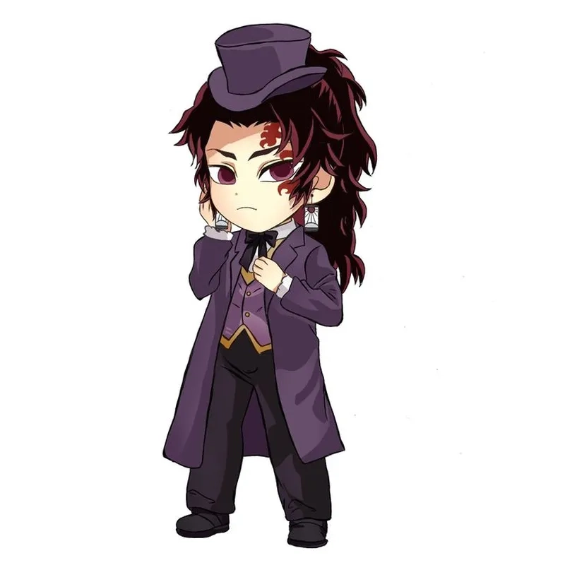Cặp đôi kokushibou yoriichi chibi cute siêu đáng yêu