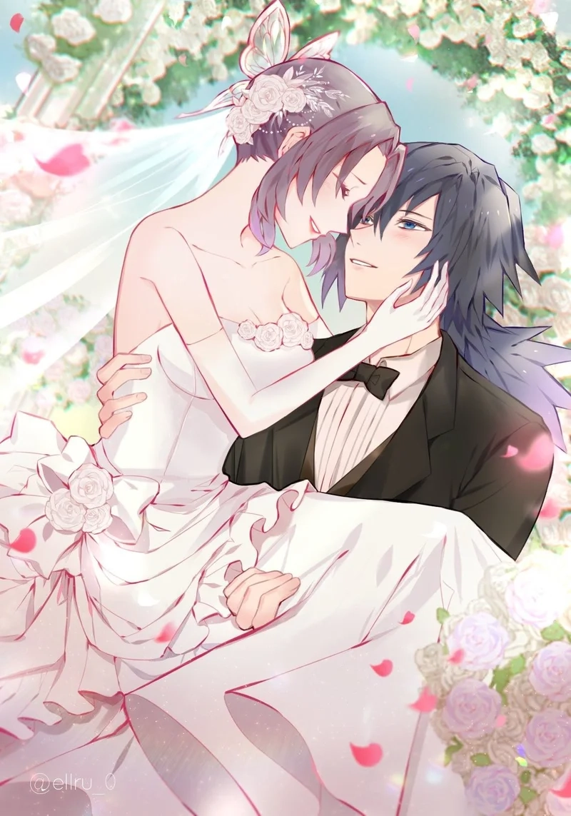 Tình cảm ngọt ngào trong shinobu x giyuu
