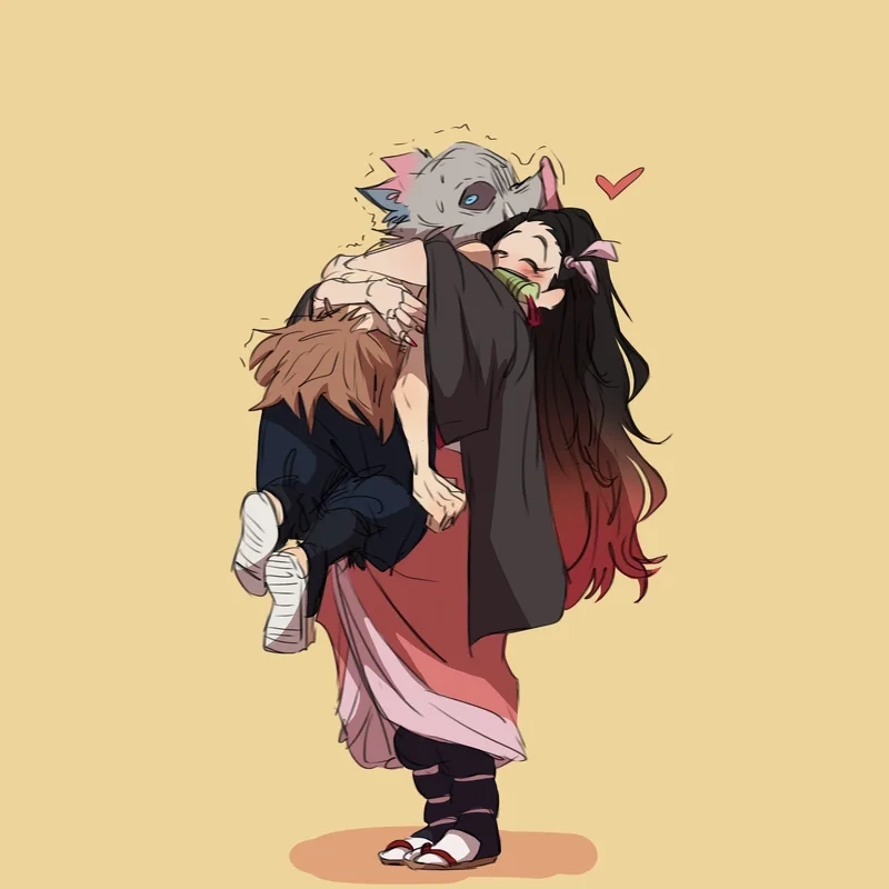 Anime lãng mạn nezuko x inosuke