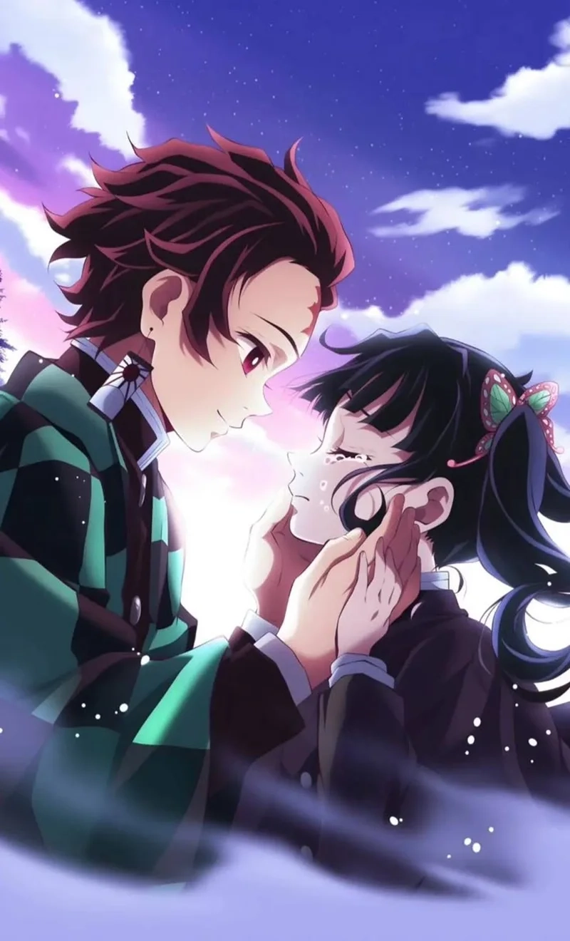 Anime ngọt ngào với tanjiro và kanao