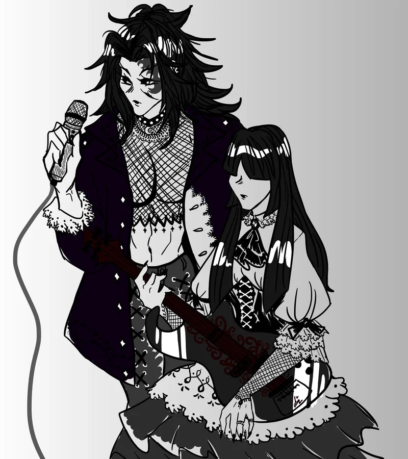 Fan art cực chất với kokushibo x nakime