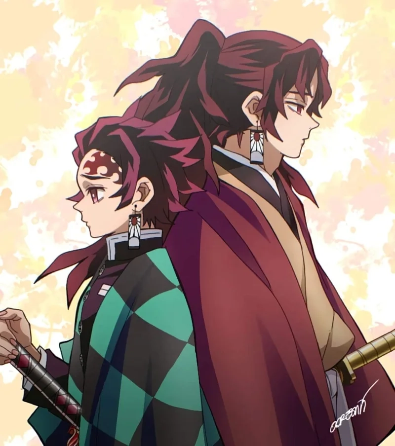 Ngắm fan art đẹp kokushibou x tanjiro