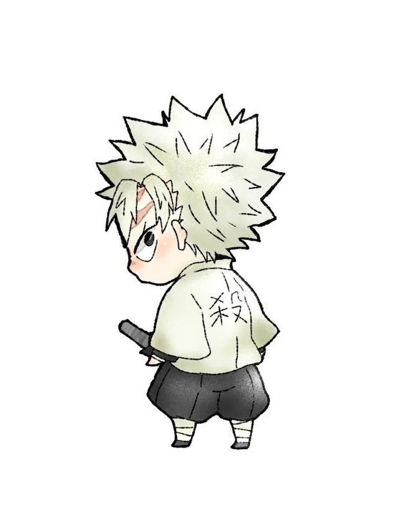 Fanart chibi sanemi độc quyền cho người hâm mộ Demon Slayer