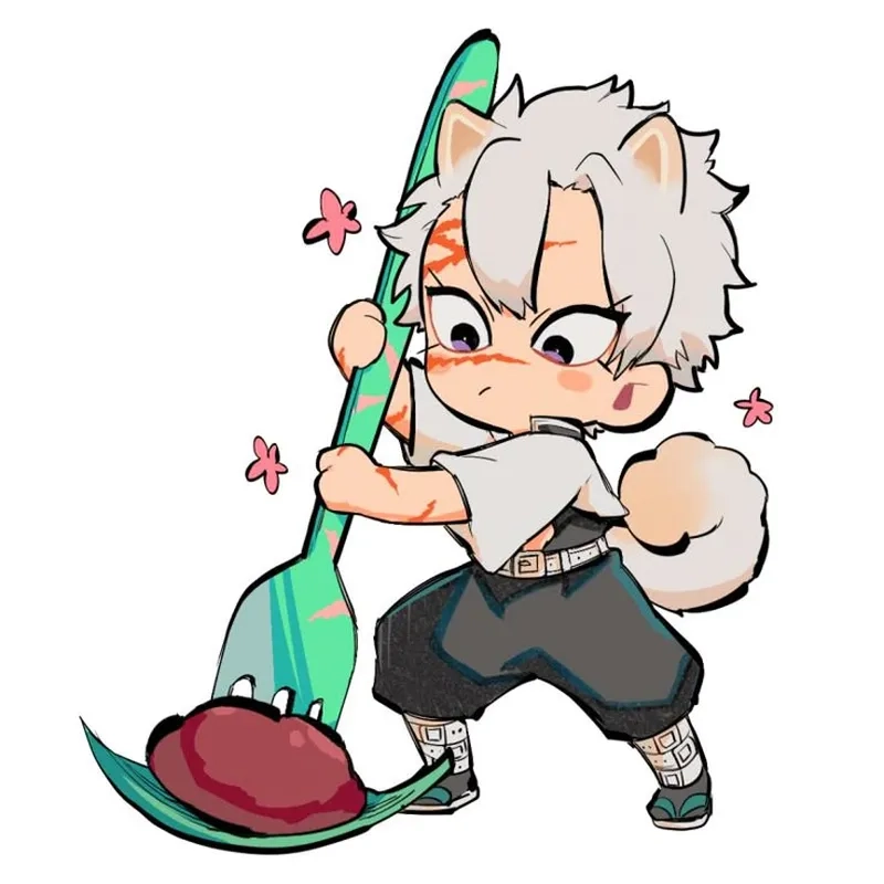 Bộ ảnh chibi sanemi demon slayer siêu đáng yêu cho fan cứng
