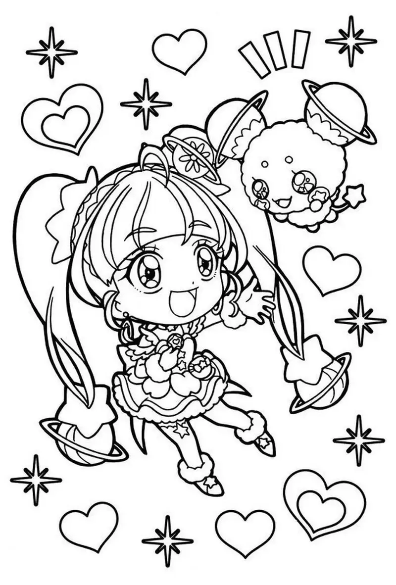 Tranh tô màu anime 12 cung hoàng đạo vui nhộn dễ thương