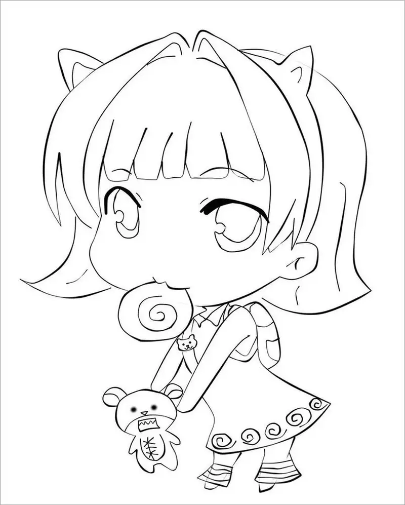 Tận hưởng niềm vui với dễ thương tranh tô màu chibi cute