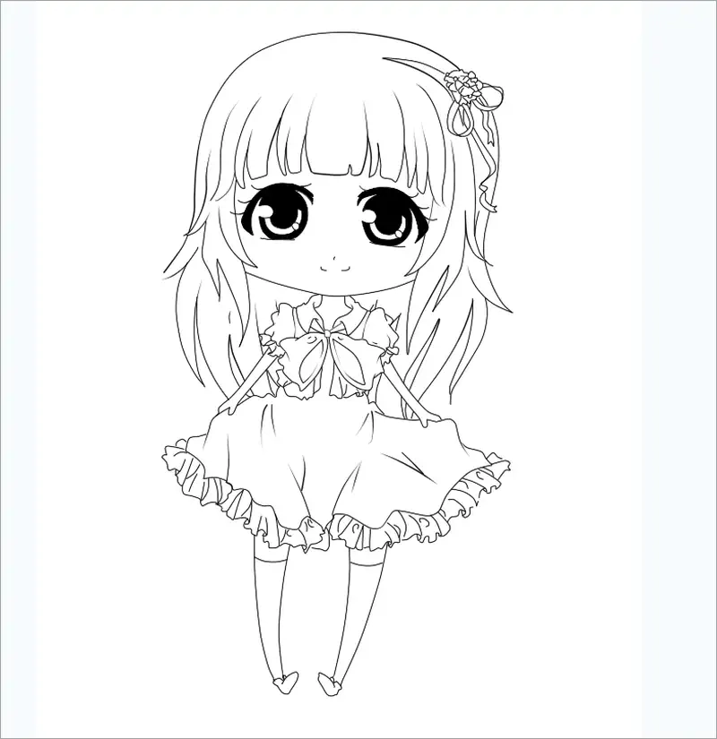 Tô điểm từng nét với chibi cute tranh tô màu chibi cute