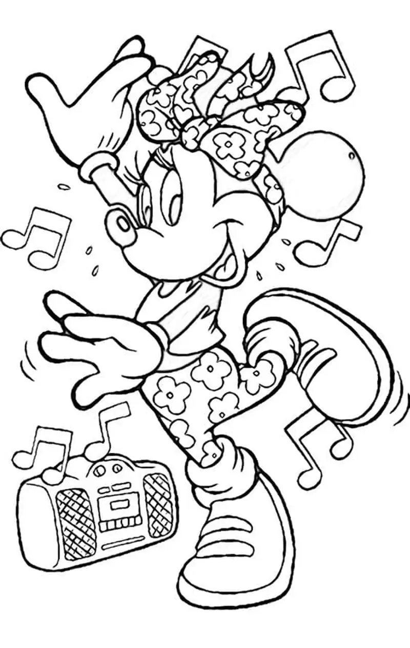 Tô màu chuột mickey và minnie kết nối tình bạn đáng yêu