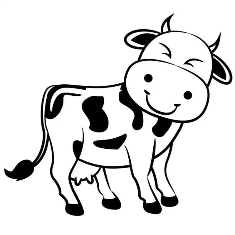 Bé thỏa sức sáng tạo với hình con bò cho bé tô màu