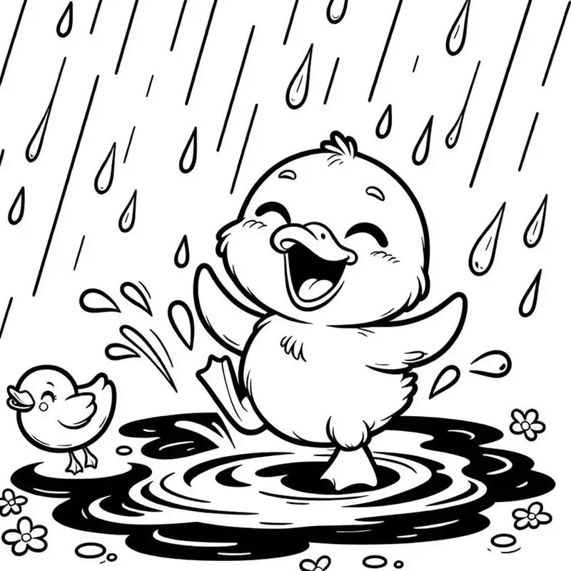 Tô màu tranh tô màu con vịt xiêm thật sinh động và vui nhộn