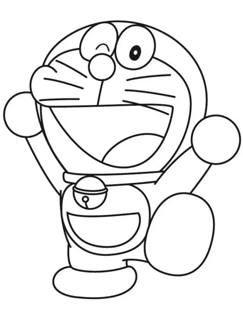 Tô điểm đáng yêu với tranh tô màu doremon chibi