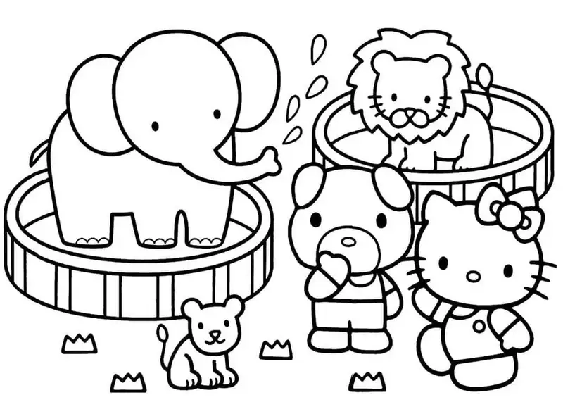 Tô màu hello kitty dễ thương vui học mỗi ngày