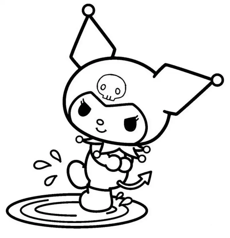 Cinnamorolltranh tô màu kuromi và melody cho bé vui sáng tạo