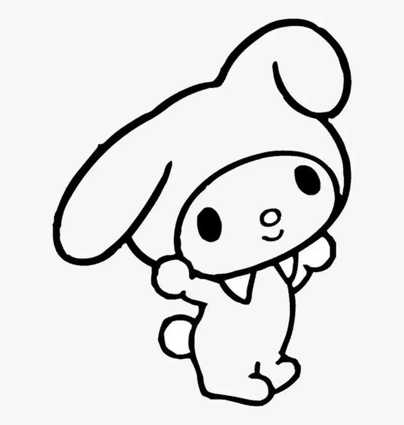 Khám phá màu sắc với kuromi tranh tô màu melody sinh động