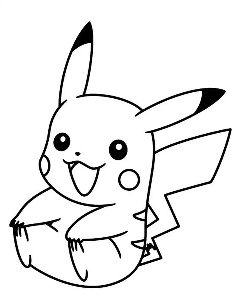 Tranh tô màu hình pikachu giúp bé phát triển trí thông minh