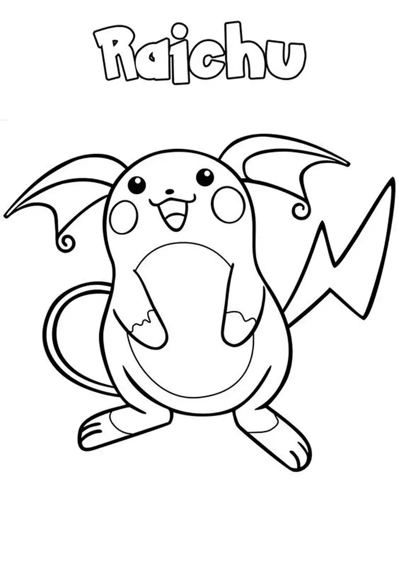 Tranh tô màu pikachu dễ thương khiến bé mê mẩn ngay