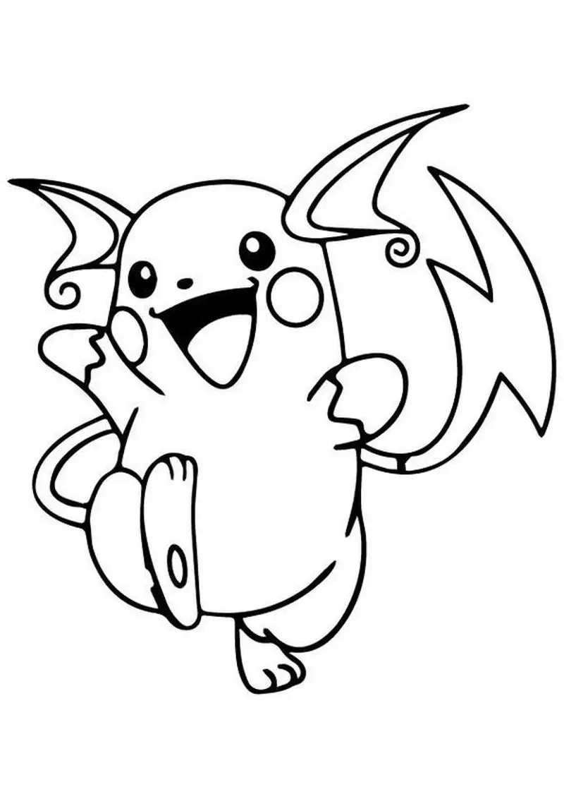 Tranh tô màu pikachu cute cực dễ thương cho các bé
