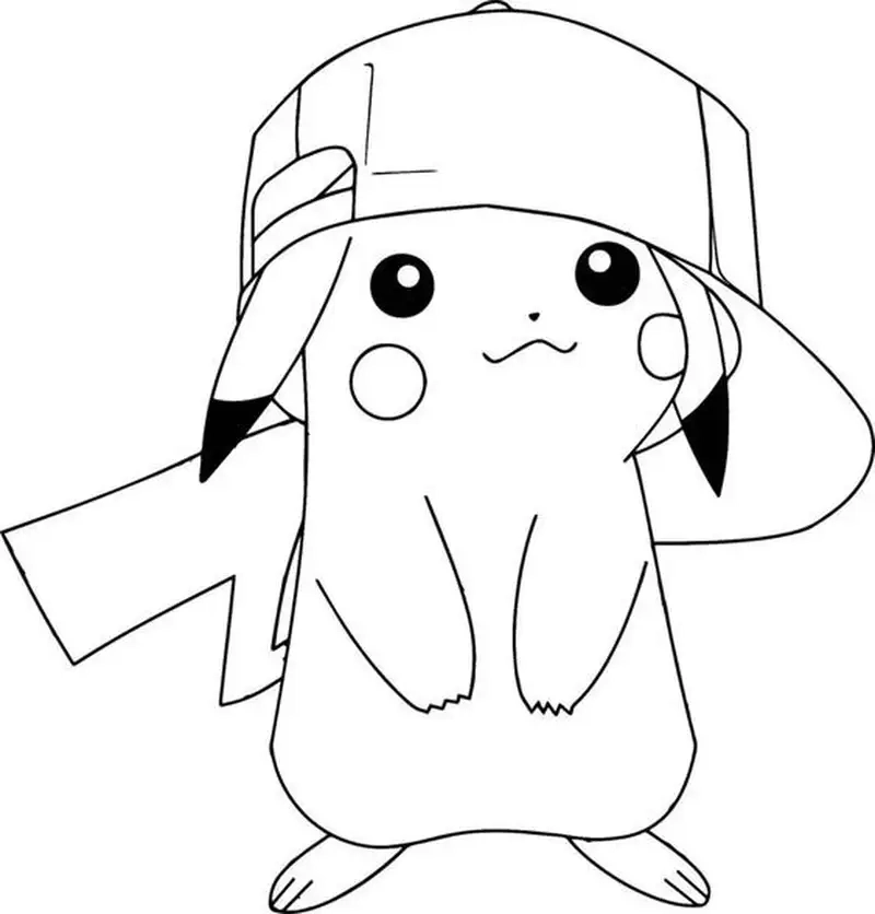 Tranh tô màu pokemon pikachu độc đáo và dễ thương