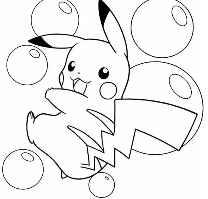 Tranh tô màu con pikachu giúp bé vui chơi sáng tạo