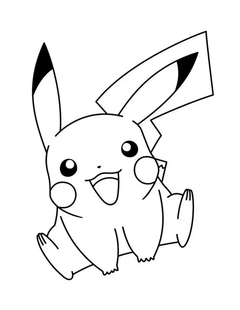 Hình tô màu pikachu vui nhộn cho bé yêu Pokemon