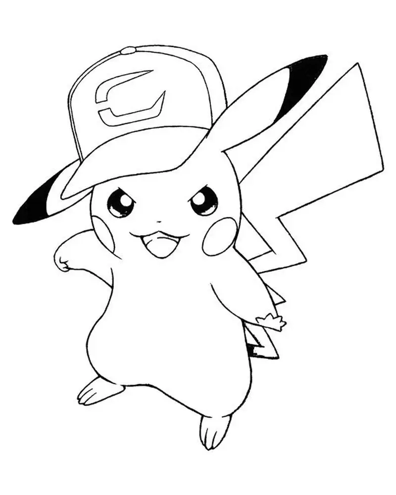 Hình pikachu cho bé tô màu phát triển khả năng sáng tạo