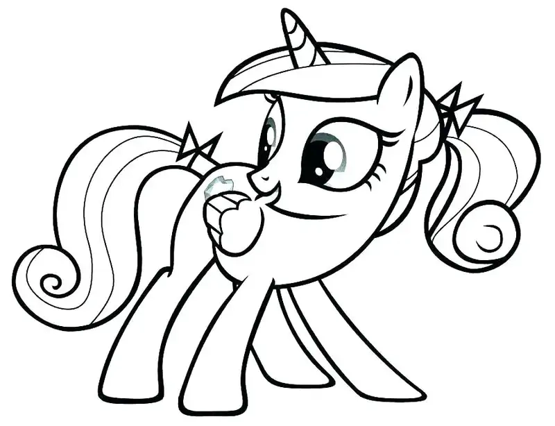 Bé tập tô hình tô màu pony người sáng tạo thú vị