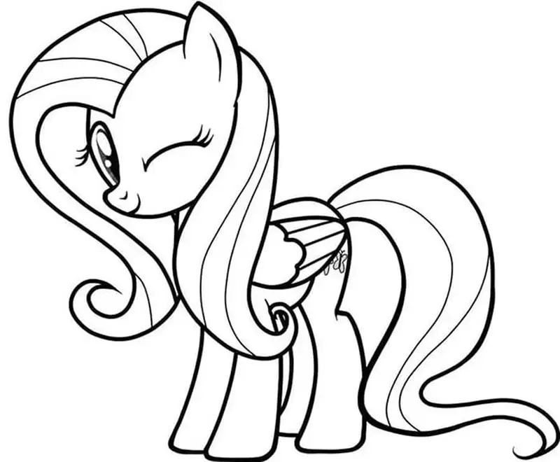 Bé vui thích với tranh to màu pony cầu vồng sinh động