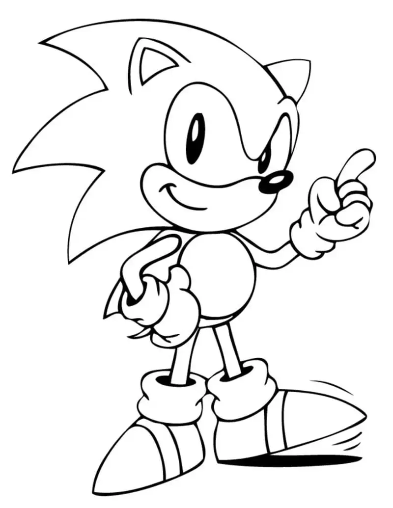 In ngay in hình tô màu sonic cho bé thỏa sức sáng tạo