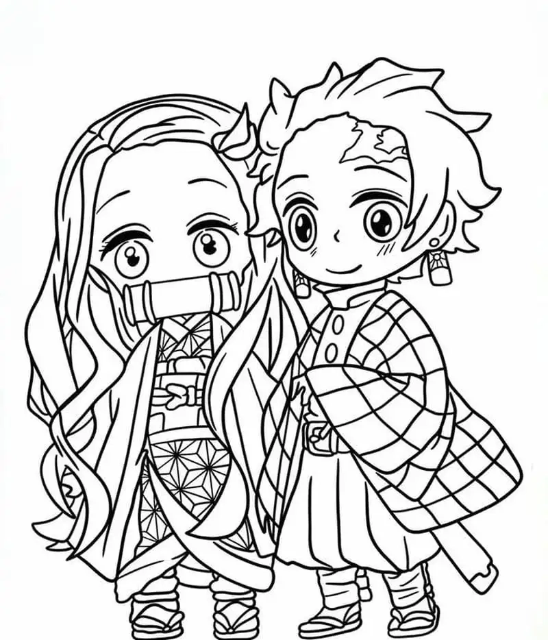 Tô màu vui nhộn cùng tranh tô màu tanjiro chibi cực dễ thươngTô màu vui nhộn cùng tranh tô màu tanjiro chibi cực dễ thương