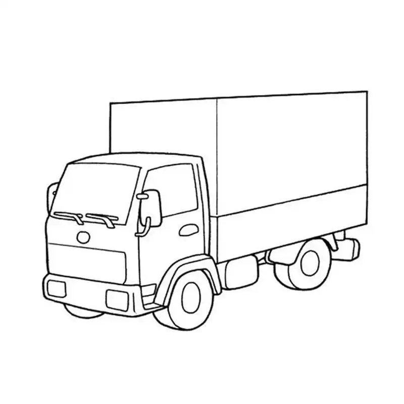 Sáng tạo với tranh tô màu xe tải chở hàng nặng thú vị