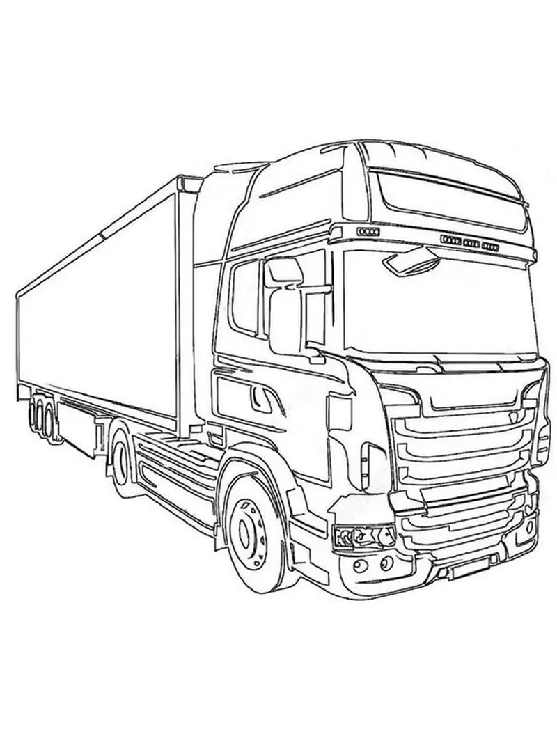 Sáng tạo với tranh tô màu xe tải cho bé trai đầy năng lượng