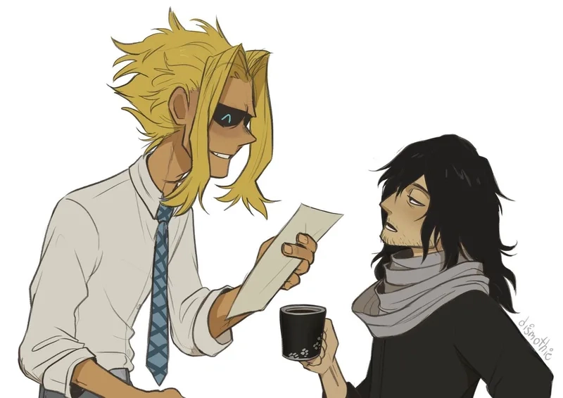 Khoảnh khắc quyết định của aizawa x all might comic