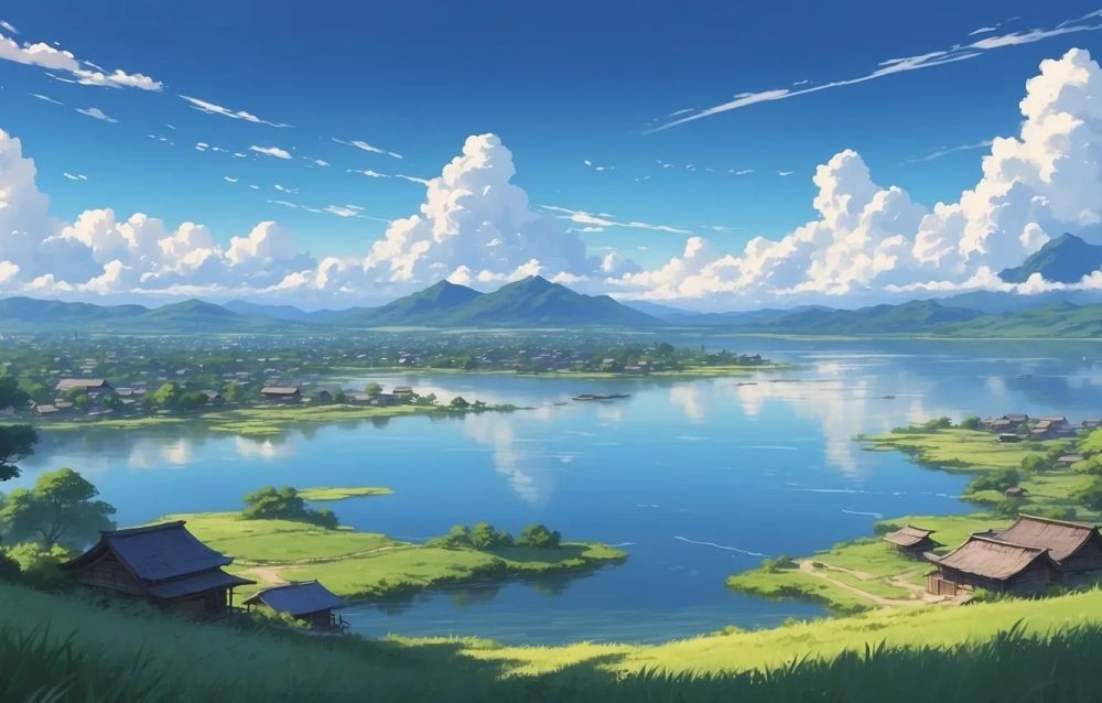 Tận hưởng khung cảnh tuyệt vời với ảnh phong cảnh anime
