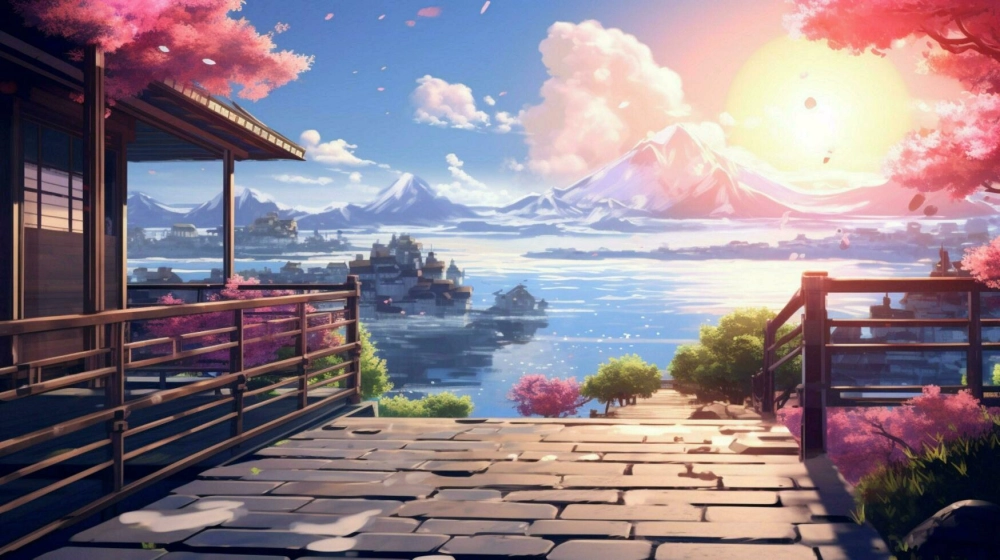Tìm khoảnh khắc thanh thản trong ảnh phong cảnh anime yên bình