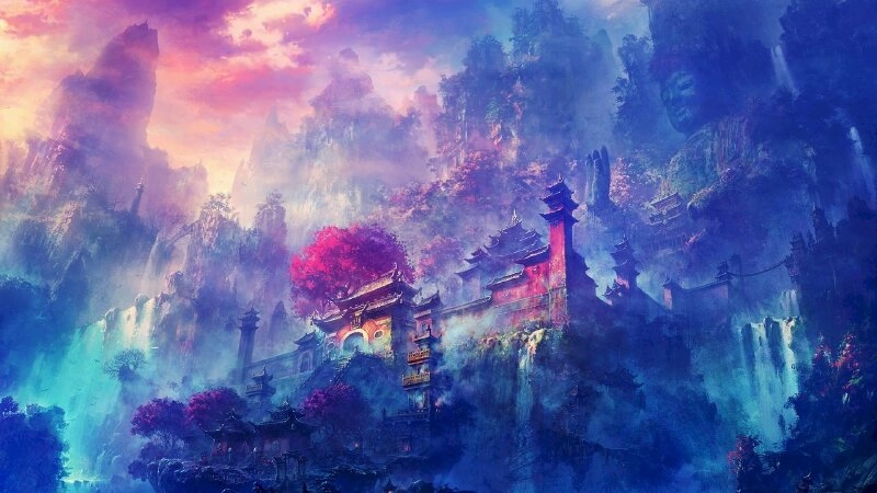 Tải hình nền phong cảnh cổ trang anime cho thiết bị