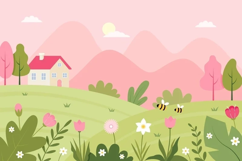 Tải ngay hình nền phong cảnh cute tạo không gian vui tươi