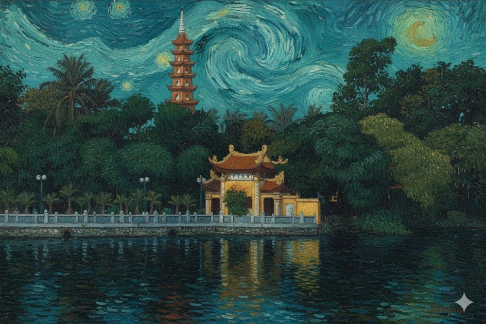 Khám phá tranh phong cảnh hà nội sống động và đẹp mắt