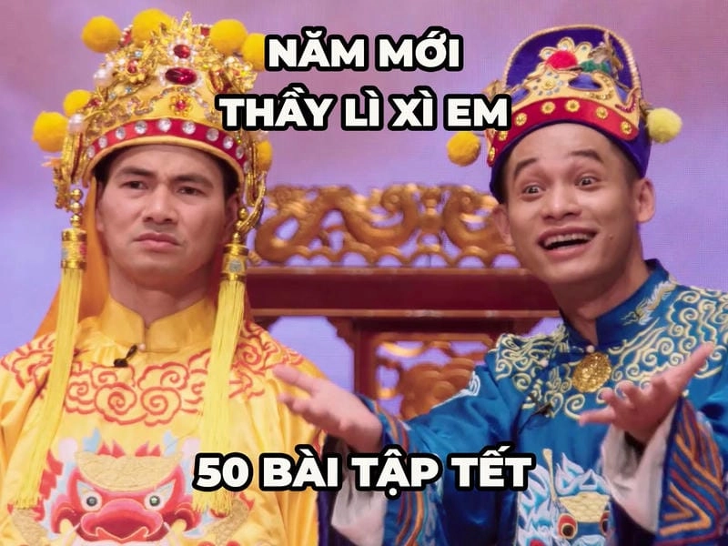 Sưu tầm những bức caption ảnh tết meme