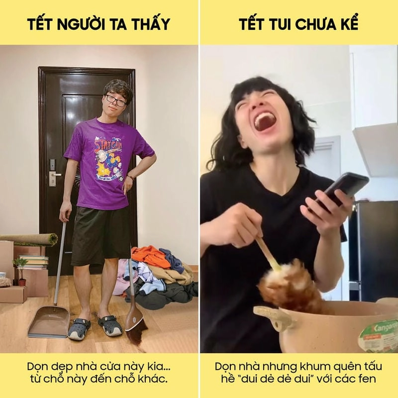 Lạc lối trong thế giới ảnh tết meme độc đáo