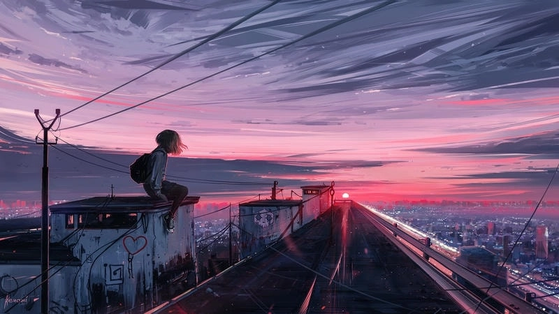 Ngắm nhìn avatar chill bầu trời xanh trong mang lại cảm giác yên tĩnh